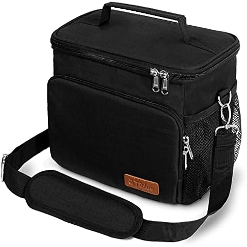 IDEATECH Large Lunch Bag for Women, Reusable Lunch Box Wide-Open