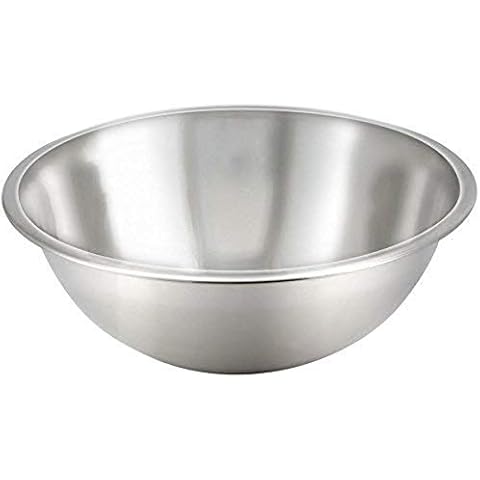 Tezzorio 30 Quart Stainless Steel Mixing Bowl Extra Large, Medium Weight,  Polished Mirror Finish Flat Base Bowl, Mixing Bowls/Prep Bowls