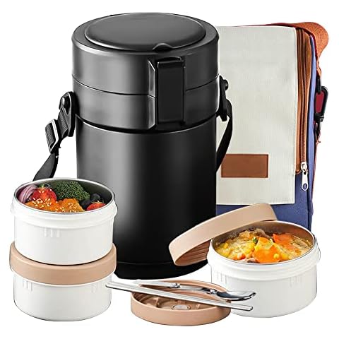 1Set Lunch Box, 2 Layer Stackable Bento Boxes For Adults/Teens,  Microwaveable Bento Box With Cutlery And Bag, Leak Proof Lunch Container,  Suitable For Going Out, Work, School, Picnic, For Teenagers And Workers