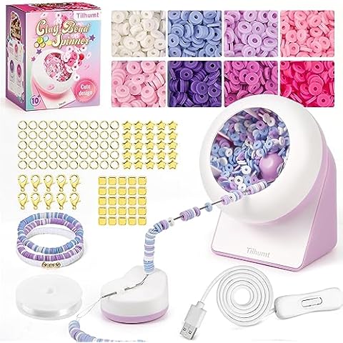 Clay Bead Spinner Kit With 3600 Clay Beads, 2-min Electric Bead