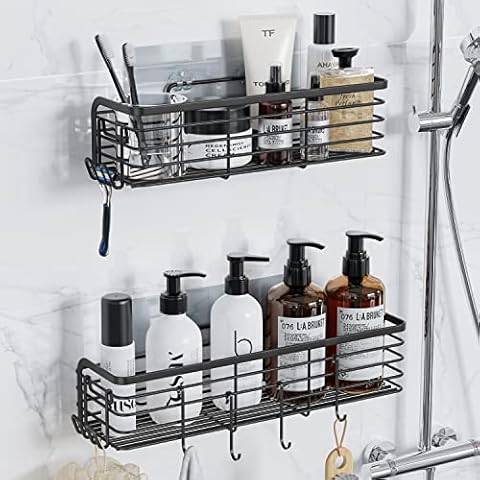 Sakugi Shower Caddy - Large Adhesive Shower Organizer, Rustproof Shower  Shelves for inside Shower, Premium 304 Stainless Steel Shower Rack for