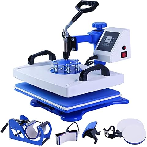 Tinkeal Heat Press 3.5X5.5Inch hat Press Heat Machine Professional  Sublimation Heat Transfer Machine Curved Element Clamshell Design Digital  LCD Timer