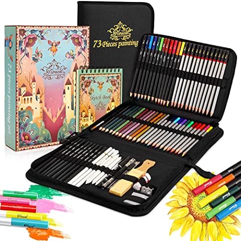 Premium Sketching Tools Set, Pack of 18, Grades 8-12 and Adults
