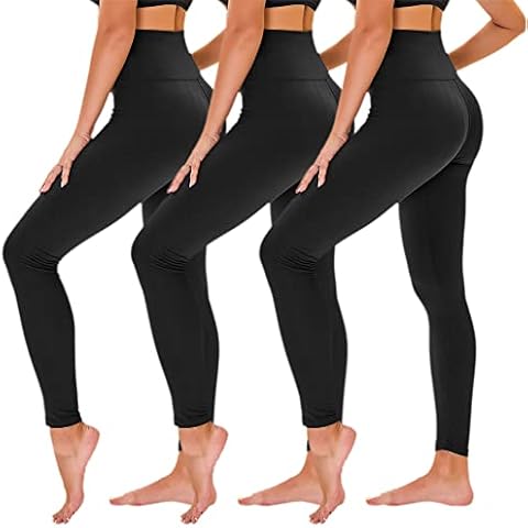 TNNZEET 3 Pack Plus Size Capri Leggings for Women