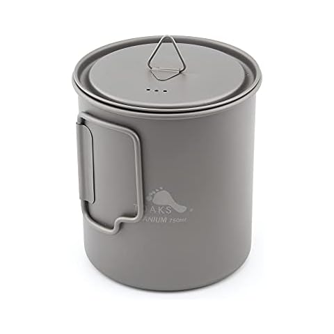 COOK'N'ESCAPE Titanium Coffee Cup Outdoor Camping Hiking Titanium Mug  Multifunctional Coffee Pot