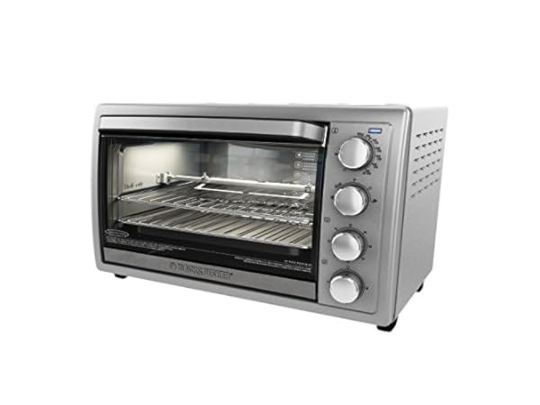  Elite Gourmet ETO-4510M French Door 47.5Qt, 18-Slice Convection  Oven 4-Control Knobs, Bake Broil Toast Rotisserie Keep Warm, Includes 2 x  14 Pizza Racks, Stainless Steel: Home & Kitchen