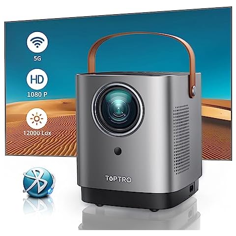 TOPTRO X5 5G WiFi Bluetooth Projector 460 ANSI Lumen Full HD Native 1080P