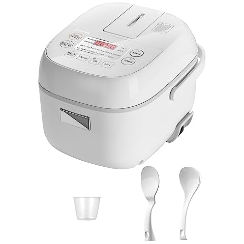 YumAsia Panda Mini Rice Cooker with Ninja Ceramic Bowl and Advanced Fuzzy Logic (3.5 Cup, 0.63 Litre) 4 Rice Cooking Functions, 4 Multicooker
