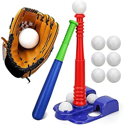 Aodaer T Ball Sets Baseball Glove and Ball Teenager Easy Catch Ball &  Baseball Glove Set for Yard La…See more Aodaer T Ball Sets Baseball Glove  and