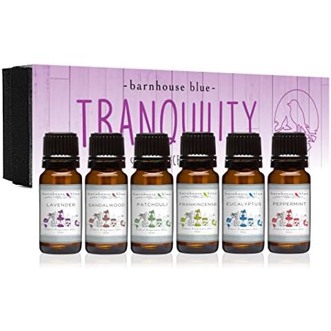 Essential Oils Set, Aromatherapy Essential Oil Kit for Diffuser,  Humidifier, Massage, Skin Care (32 x 5ml) - Eucalyptus, Lavender, Tea Tree,  Peppermint, Lemongrass, Frankincense, Cinnamon, Sandalwood