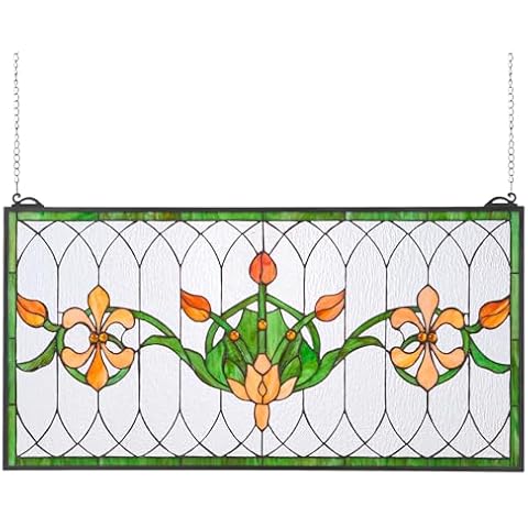 Transom Stained Glass Panels