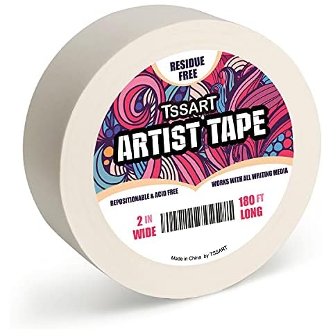 Pro Art Black Artist Tape, 1 inch Wide by 60-yards, Black Masking Tape Art  Craft Tape, Decorative Paper Tape, Painters Tape, Scrapbooking Drafting,  Black tape 