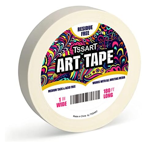 Pro Art White Artist Tape, 1 inch Wide by 60-yards, White Masking Tape Art  Craft Tape, Decorative Paper Tape, Painters Tape, Scrapbooking Drafting,  White tape 
