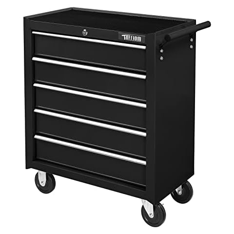 PIT Portable 3 Drawer Steel Tool Box with Magnetic Locking, Black Micro Top  Chest Hand Carry Tool Cases for Tools Storage