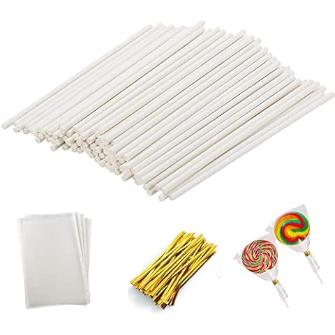 Resuable 100pcs 6 15cm Crystal Clear Lollipop Sticks for Cake Pops or  Lollipop Candy Solid Acrylic 