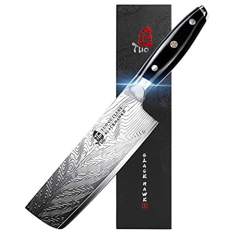  SHI BA ZI ZUO Vegetable Knife 7-inch Ultra Sharp Meat Cleaver  Knife Cooking Tools with Hefty Ergonomic Resin Handle Good for Slicing  Dicing Shredding in Kitchen : Home & Kitchen