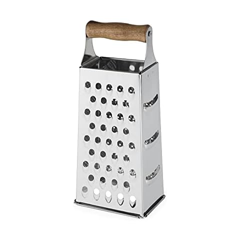 Kings County Tools Stainless Steel Cheese Grater | Integrated Cherry Wood  Serving Bowl | Made in Italy | 8.25 Long by 3.25 Wide