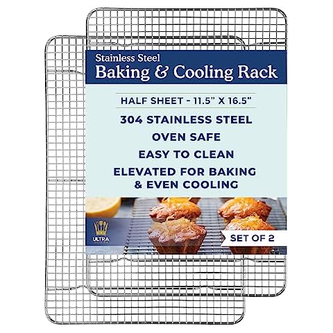 Spring Chef Cooling Rack - Baking Rack - Heavy Duty, 100% Stainless St