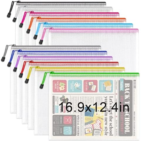 Umriox Mesh Zipper Pouch, 8 Assorted Size (8 Colors, 36 Packs), Zipper  Bags, Storage Bags, Clear Zipper Pouches for Craft Projects Office  Cosmetics
