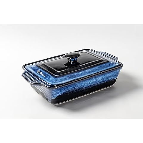 UNICASA UNIcASA casserole Baking Dish with Lid - ceramic Blue