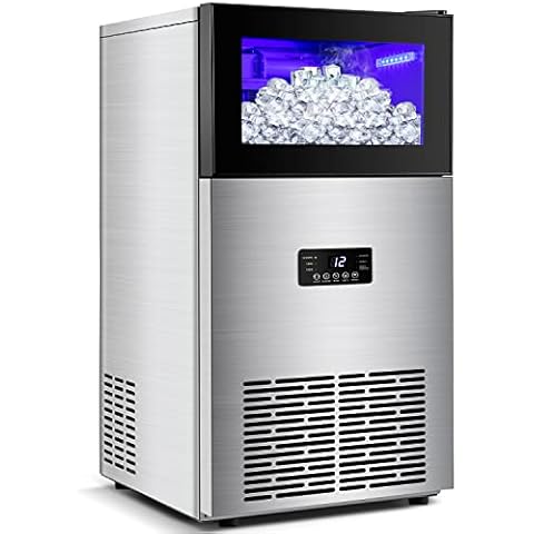 Electactic Ice Maker, Commercial Ice Machine,100Lbs/Day, Stainless Steel Ice Machine