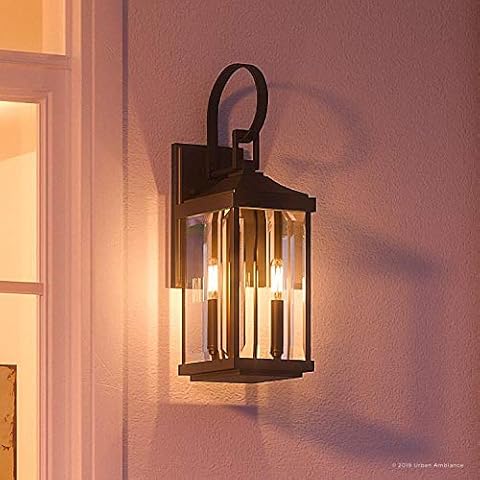 Luxury Rustic Outdoor Wall Light, 8.625H x 6.5W, with Craftsman