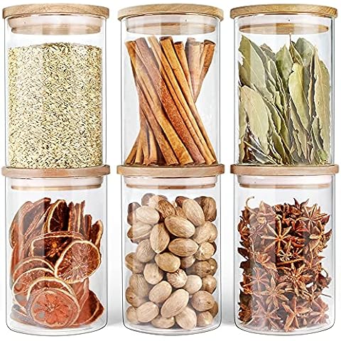 Urban Green Glass Containers With Bamboo Lids, 5 Pack, Pantry & Kitchen  Organizer, Microwave Oven Freezer Safe