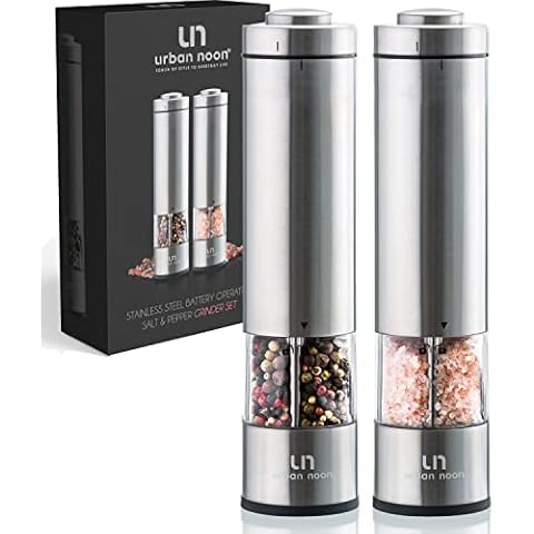 Bundle of Electric Salt & Pepper Grinder Set UN1 and Acrylic Salt and  Pepper Mill Tray
