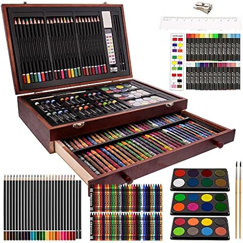 Darnassus Wood Art Set, Art Box & Drawing Kit Color Set, Art