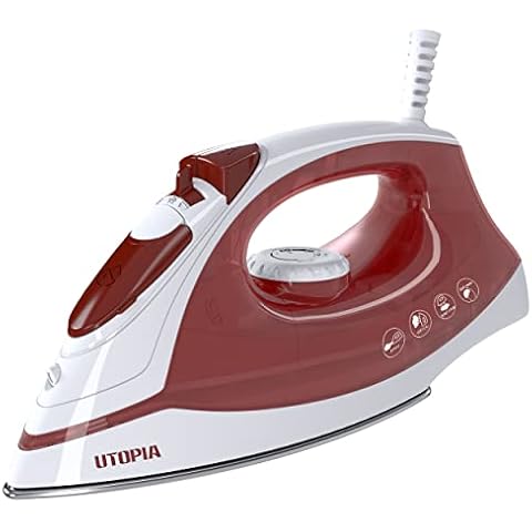 Mueller Professional Grade Steam Iron, Retractable Cord for Easy Storage, Shot of Steam/Vertical Shot, 8 ft Cord, 3 Way Auto Shut Off, Self Clean