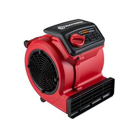 Air Mover Blower Fan, 1/4 HP 1000 CFM Floor Drying Fan, Carpet Dryer with 3 Drying Positions & 3 Speeds, Low Noise, Portable, ETL/cETL Certified for