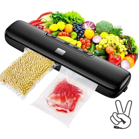 Vacuum Sealer Machine By Mueller Automatic Vacuum Air Sealing System For  Food Preservation Sous Vide wStarter Kit Compact Design Lab Tested Dry  Moist Food Modes Led Indicator Lights
