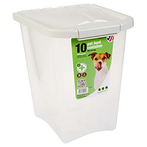 Iris 55 Quart Airtight Pet Food Container, Almond
