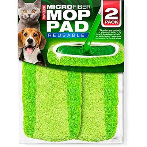 VanDuck 100% Cotton Terry Mop Pads 15x8 Inches 3-Pack, Terry Cloth Mop  Covers (Mop is Not Included)