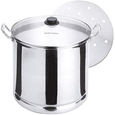 IMUSA Mexicana 24 qt. Aluminum Stovetop Steamer with Glass Lid