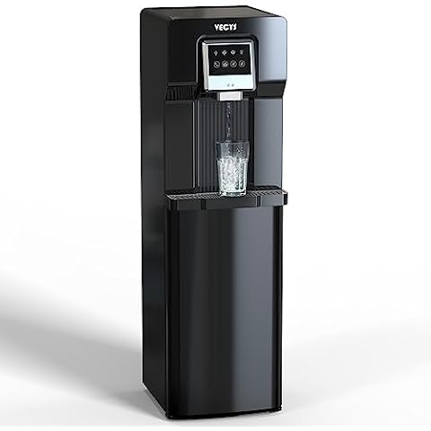 R.W.FLAME Freestanding Top Loading Water Cooler with Hot, Cold, and Room Temperature options in Black/Silver WD5820Y