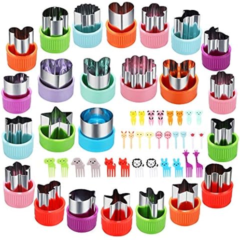 LENK Vegetable Cutter Shapes Set,Mini Pie,Fruit and Cookie Stamps  Cutters,Cookie Cutter Decorative Food,for Kids Baking and Food Supplement  Tools