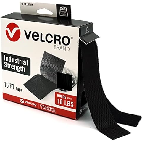 VELCRO Brand Heavy Duty Fasteners , 4x2 Inch Strips with Adhesive