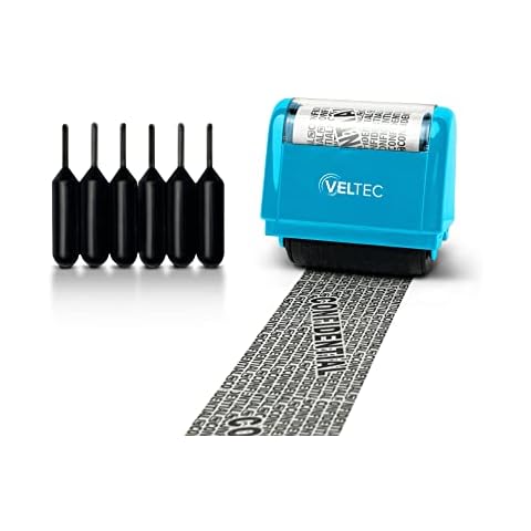 Veltec Classic Roll-on Stamp Pad Ink Refill, 2 oz Bottle, Apply to Ink Pad  with Roller Ball (Blue)