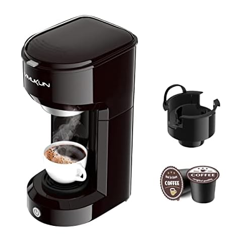 Sunvivi Single Serve Coffee Maker For Single Cup Pods & Ground Coffee with  30 Oz Detachable Reservoir, 3 levels One Cup Adjustable Drip Tray Suitable