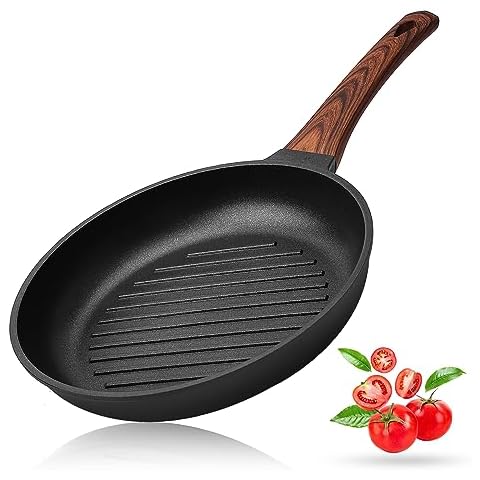 Vinchef Nonstick Skillet with Lid, 11In/5Qt Aluminum Deep Frying Pan with  Lid and Heat Indicator, Anti Scratch and Anti Stain Deep Saute Pan