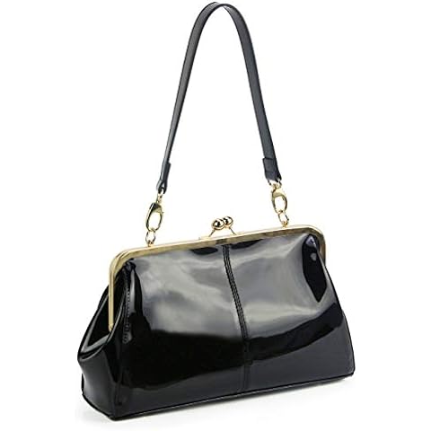 Micom Women Devil Skull Handbags PU Leather Top-Handle Satchel Shopping Bag with Clutch Purse