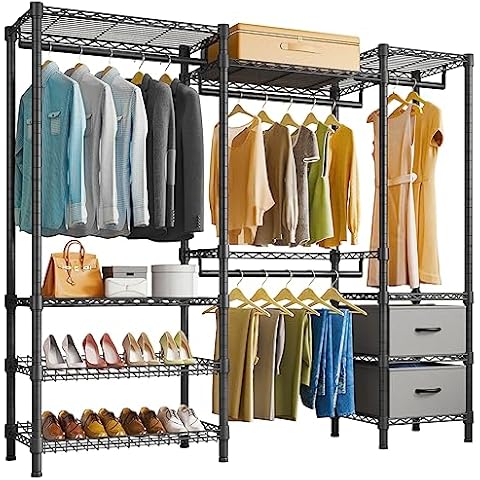 Soywey 6-Wire Shelving Metal Storage Rack Shelves, Standing