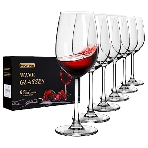 AILTEC Wine Glasses ,Crystal Red Wine Glass Set,Long Stem Wine