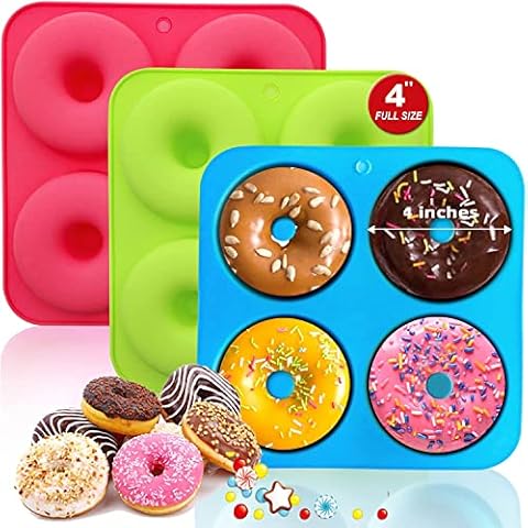 To encounter 24Pack Silicone Donut Pans for Baking, Nonstick Round  Doughnut, Reusable Baking Cups,Muffin Cupcake Molds, 2.5 Ounces Bagel Pan