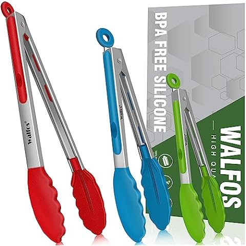 Premium Silicone Tongs for Cooking - Non-Scratch, Allwin Design