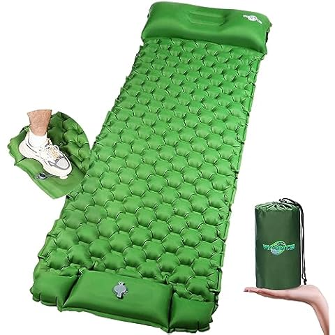 tuphen Self Inflating Sleeping Pad for Camping - Ultra Thick Memory Foam  Camping Pad - Sleeping Mat inflates Quickly in 25s - Compact Camping air