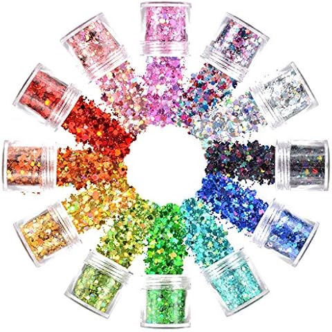  Warmfits Holographic Nail Glitter 12 Colors Holo Laser  Superfine Cosmetic Festival Nail Art Pigment Powder Craft Sequins Dust for  Face Body Eye Festvial Hair : Beauty & Personal Care