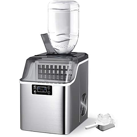 Watoor Countertop Chewable Nugget Ice Maker Auto Self-Cleaning with a Ice  Scoop 44lbs Per Day