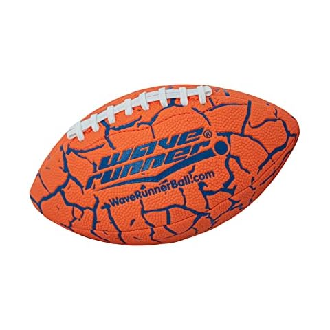 Wave Runner Grip It Waterproof Football- Size 9.25 Inches with Sure-Grip Technology | Let's Play Football in The Water! (Random Color)